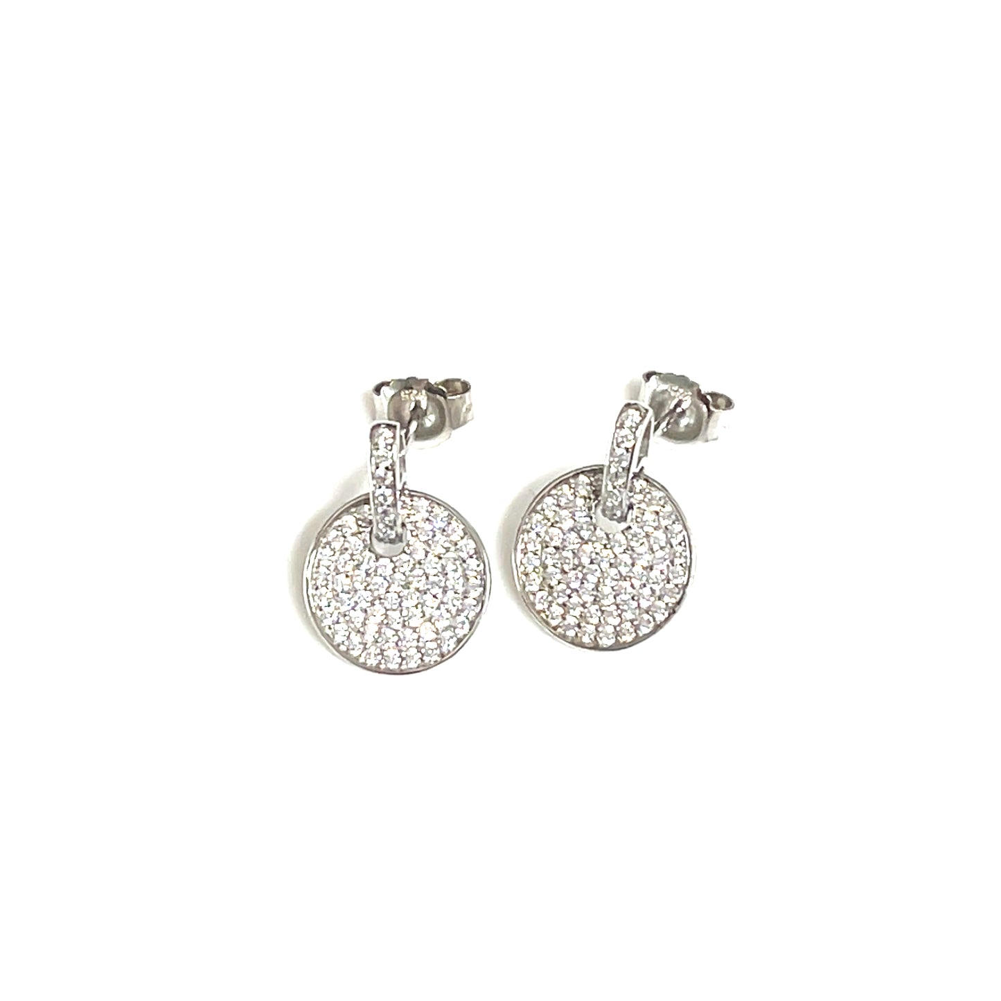 Celestial Grace – Fine Sparkle Disc Earrings