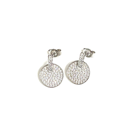 Celestial Grace – Fine Sparkle Disc Earrings