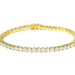 4mm. CZ stone setting, length 19 cm sterling silver Tennis Bracelet.