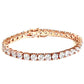 Tennis bracelet, crafted in 925 sterling silver , set with 5mm. cubic zirconia, length 17 cm.