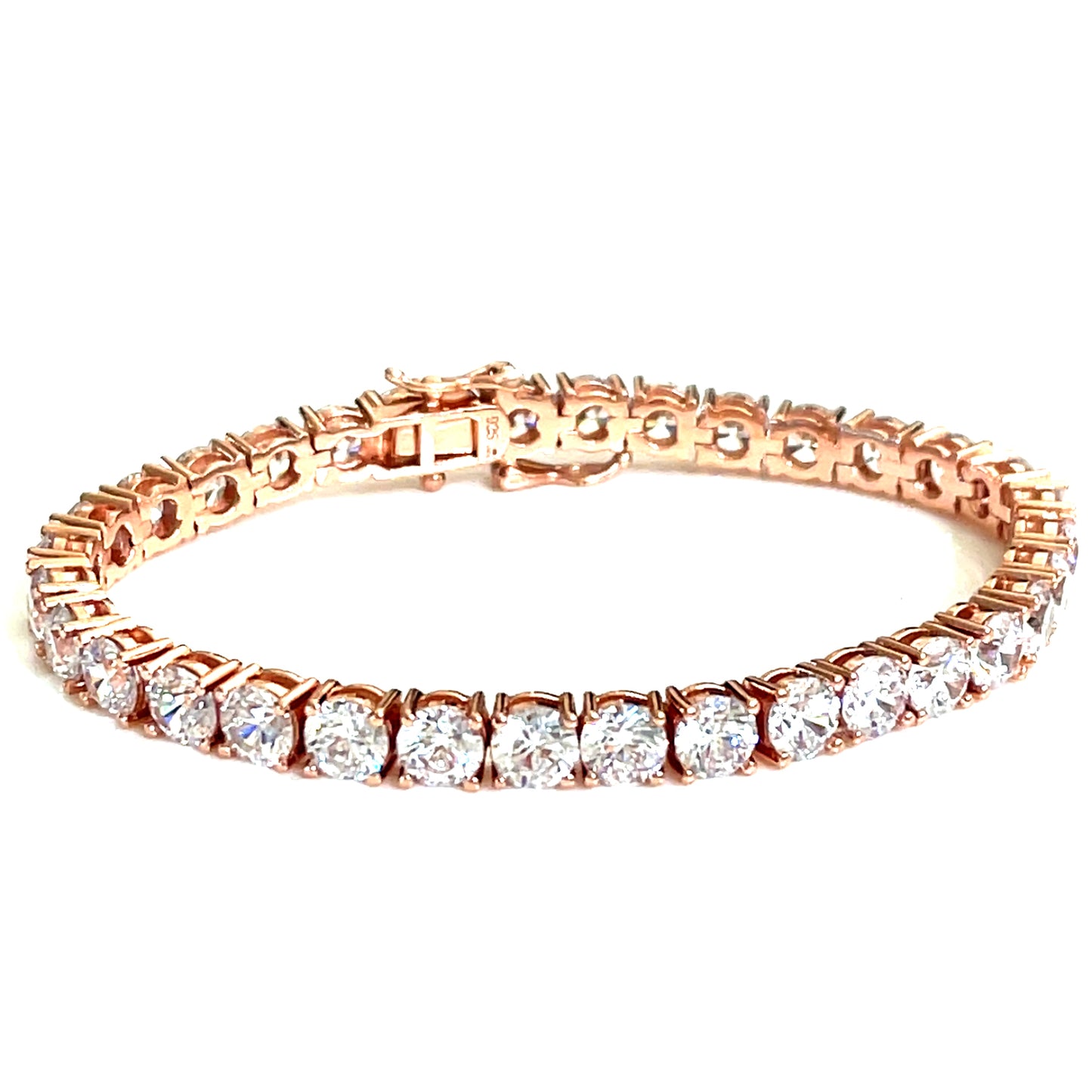 Tennis bracelet, crafted in 925 sterling silver , set with 5mm. cubic zirconia, length 17 cm.