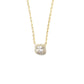 💧 Petite Square Halo Pendant Necklace – Sterling Silver