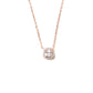 💧 Petite Square Halo Pendant Necklace – Sterling Silver