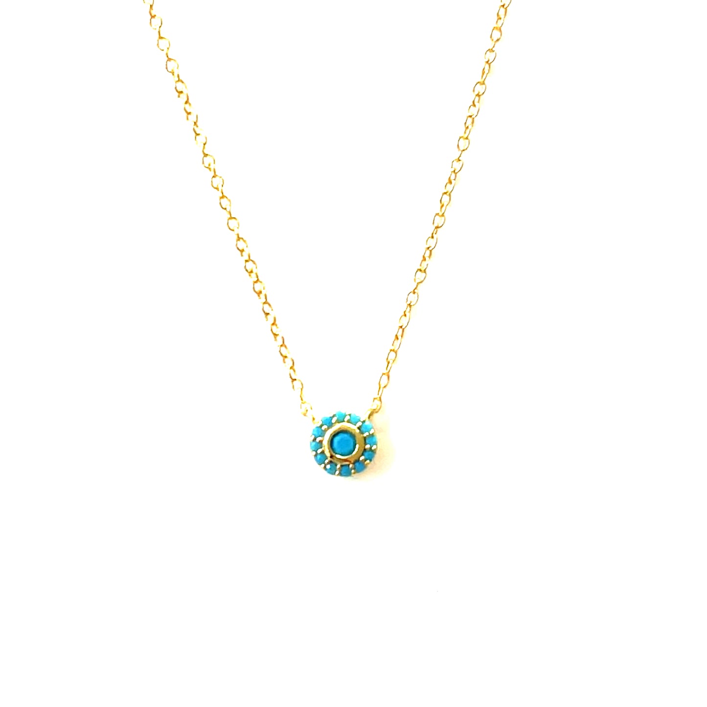 ✨ Petite Shimmer Turquoise Glow Pendant