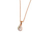 💧 Petite Teardrop Halo Pendant Necklace – Sterling Silver