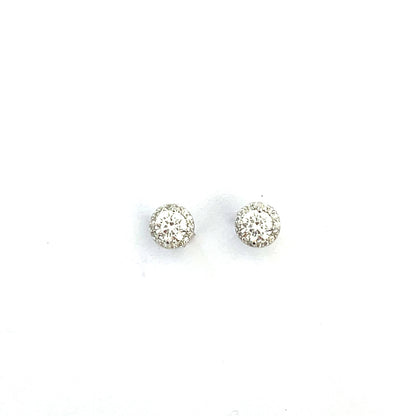 ✨ Luminous 7mm Halo Stud Earrings