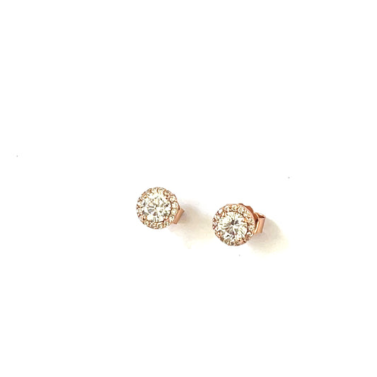 ✨ Luminous 7mm Halo Stud Earrings