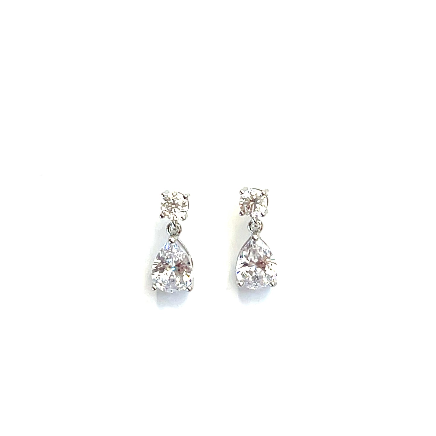 💎 Radiant Round & Pear Drop Earrings — Petite Shimmer Collection