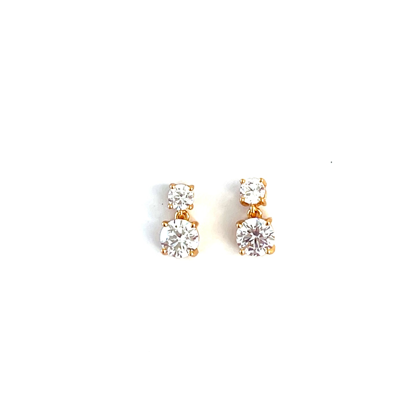 ✨ Petite Shimmer Double Radiant Drop Earrings