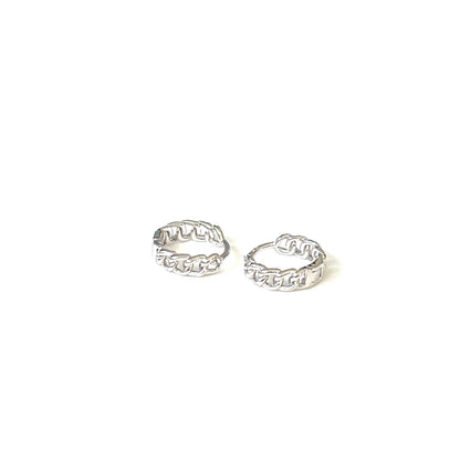 Little Luxe Curb Link Mini Hoops