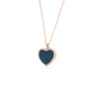 ❤️ Double‑Sided Heart Pendant Necklace black onyx with white pearl shell
