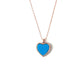 ❤️ Double‑Sided Heart Pendant Necklace Nano Turquoise · White Pearl Shell