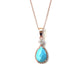 Eternal Glow – Rose‑Cut Nano Turquoise Pendant