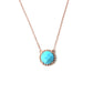 Luminous Muse – Rose‑Cut Nano Turquoise Pendant