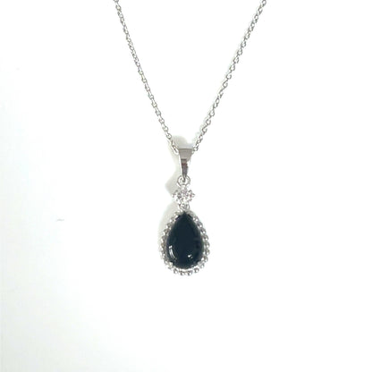 Eternal Glow – Black Onyx Teardrop Pendant