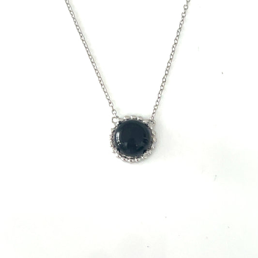 Midnight Aura – Black Onyx Pendant (10MM)