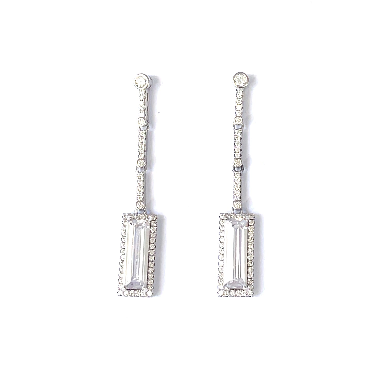 Baguette Elegance Drop Earrings