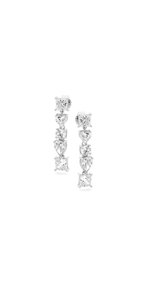 Celestial Grace Multi-Cut Drop Earrings