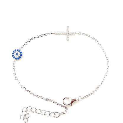 Divine Protection: Mati & Cross Bracelet