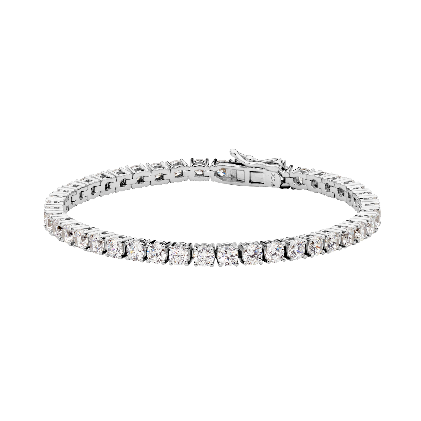 Tennis bracelet, crafted in 925 sterling silver set with 3mm CZ - length 19 cm.