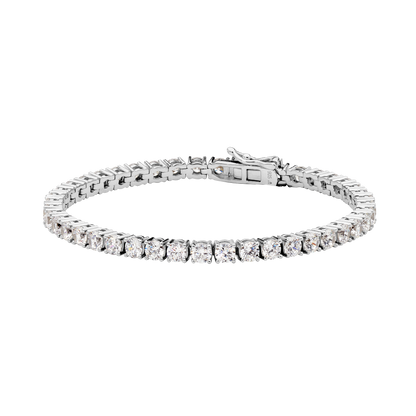 Tennis bracelet, crafted in 925 sterling silver set with 3mm CZ - length 19 cm.