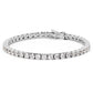 2.5mm. cubic zirconia stones, 19 cm long-sterling silver tennis bracelet