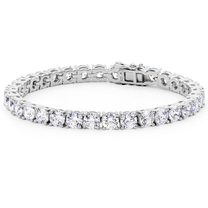 Tennis bracelet, crafted in 925 sterling silver , set with 5mm. cubic zirconia, length 17 cm.