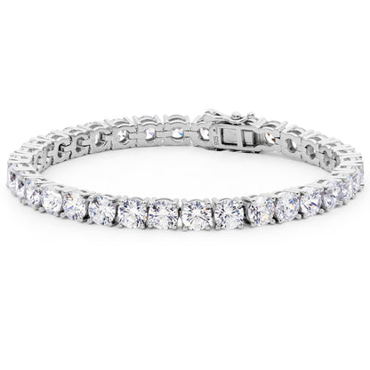 21 cm in length, set with 4mm.cz sterling silver Tennis Bracelet