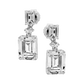 Celestial Grace Emerald-Cut Drop Earrings