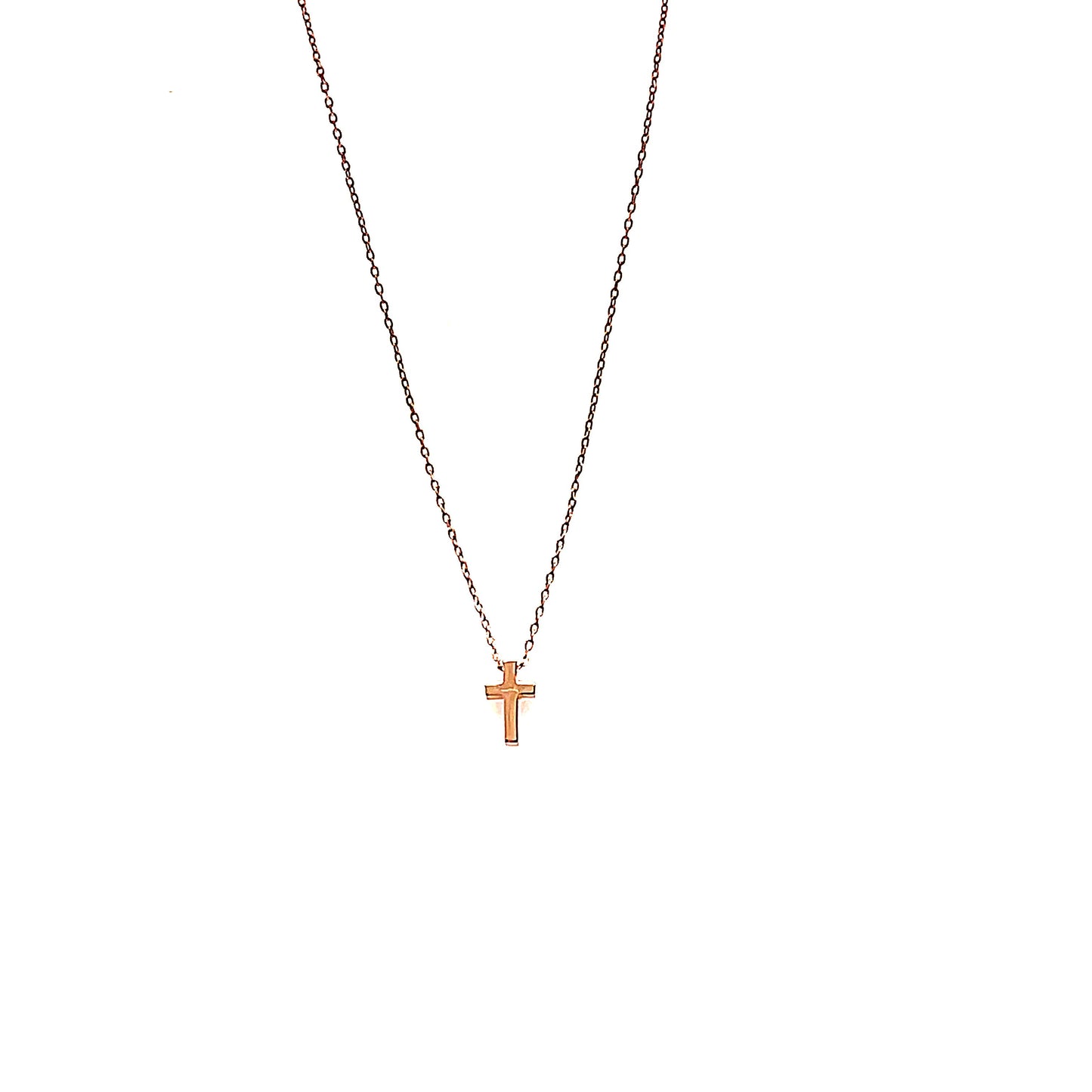 Sterling Silver Tiny & Shiny Cross Necklace