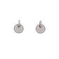 Sterling Silver Pave' Disc Drop Earrings