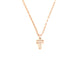 Sterling Silver Dainty Pave' Cross Pendant Necklace